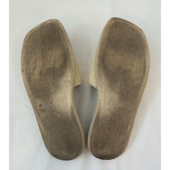 Steve Madden women's Neutral Woven Casual Slide on Sandal Size 7 - Picture 3 of 4